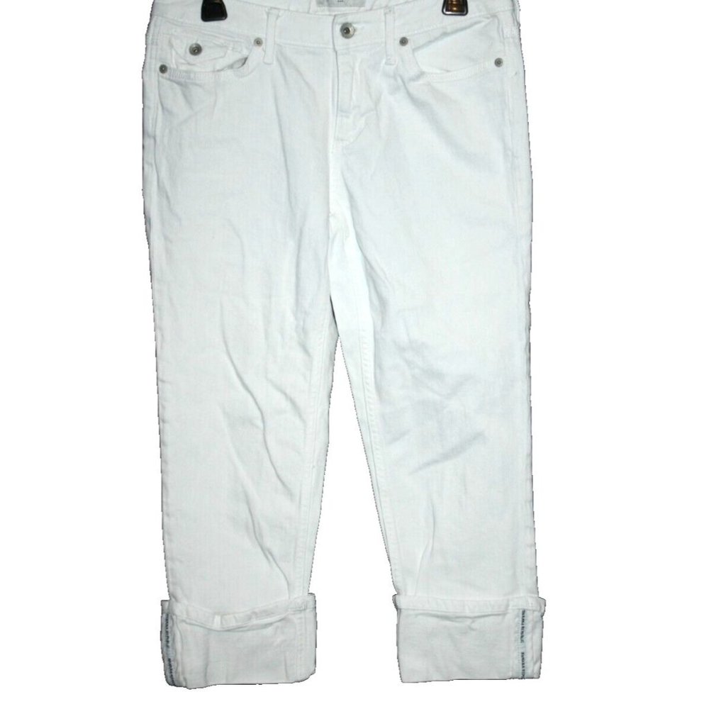 Banana Republic Women's Cropped White Jeans
